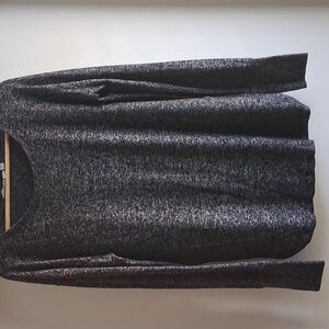 Athleta Uptempo Long Sleeve Heathered Black Shirt Medium